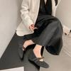 Autumn And Winter Retro Velvet Soft Soled Women's Shoes With Bow Tie Single Shoes