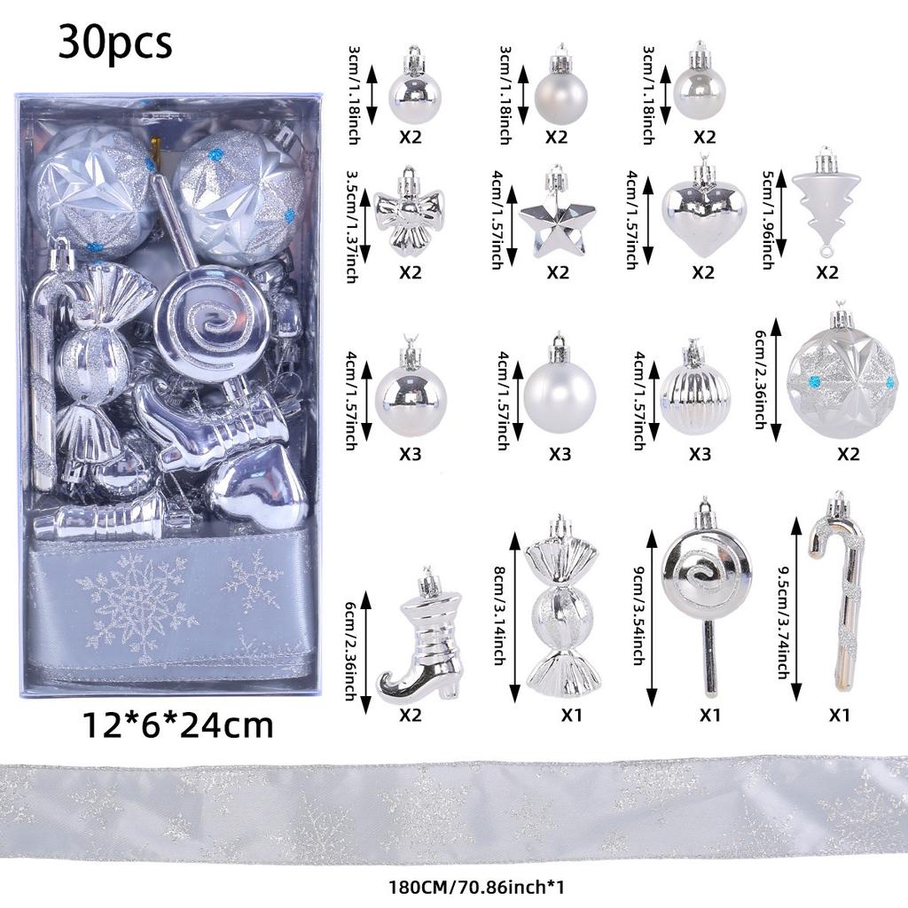 Christmas Balls Ornaments Delightful Classic Gift Set Shatterproof Plastic Decor for Xmas Tree Holiday Wedding Party Decorations