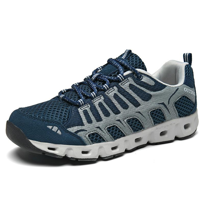 Frühling Outdoor atmungsaktives Wat-Mesh leichte Bachwander-Schuhe rutschfeste Wanderschuhe Herren