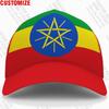Ethiopia Baseball Cap Free 3D Custom Made Name Number Team Logo Et Hat Eth Country Travel Ethiopian Amharic Nation Flag Headgear