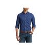 Polo Ralph Lauren SS23 Logo Embroidered Button-Up Shirt Men Shirts Dark-Blue 710798540-011