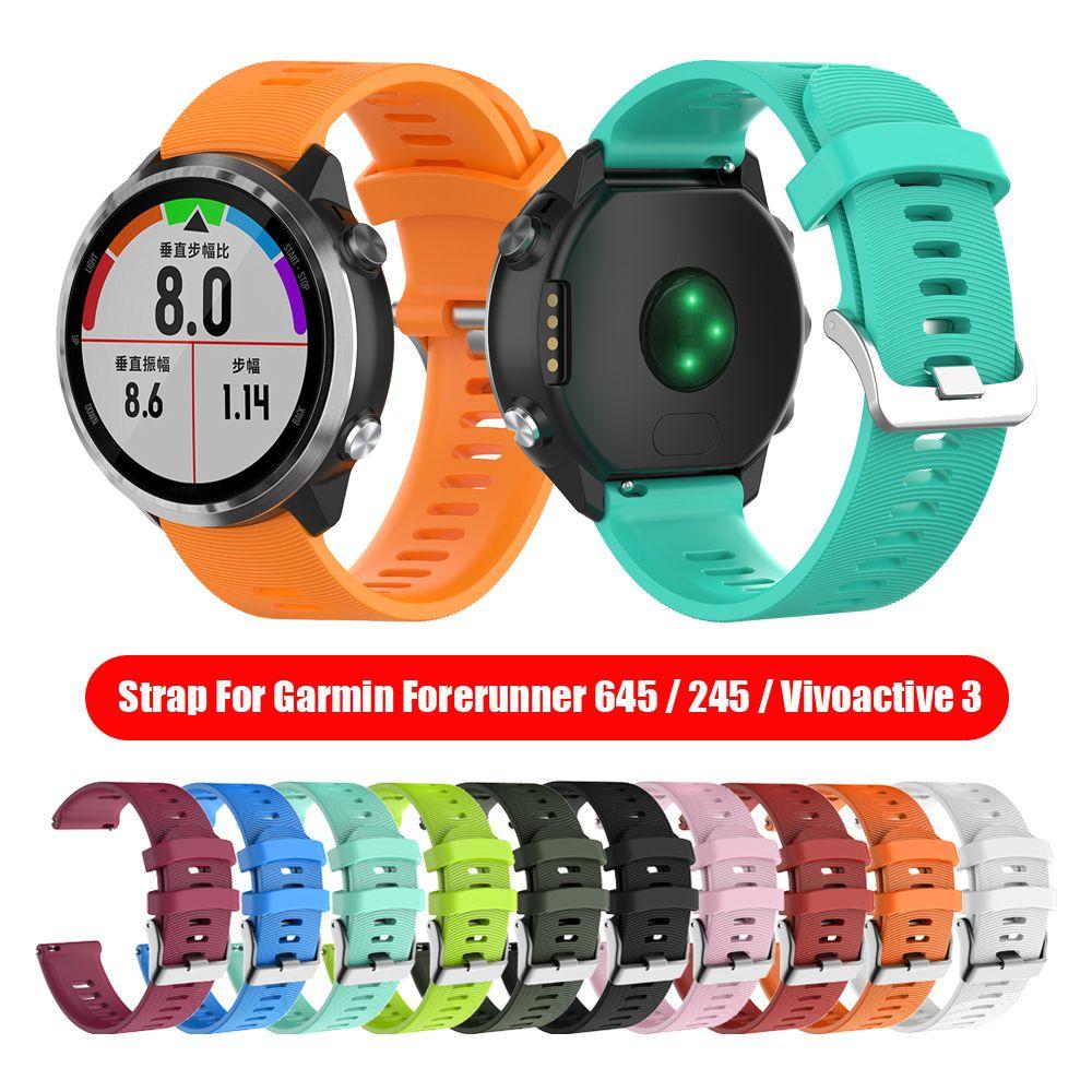 Wristbands 20mm Strap for Vivoactive 3 Silicone Watch Band for Garmin Forerunner 645 245 245M