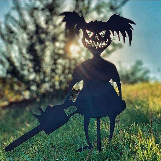 New Metal Iron Art Ghost Little Devil Halloween Garden Stake