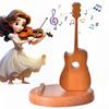 Wooden Guitar Shaped Phone Stand,15x10cm Creative Guitar Shaped Cell Phone Stand