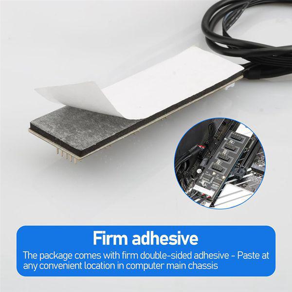 

1 Set: 2-Piece 9-Pin USB Header Splitter, Color: As Shown, Material: Plastic + PC Other
