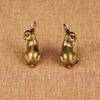1Pair of Antique Copper Zodiac Rabbit Tea Pets Handcrafted Solid Brass Rabbits Feng Shui Home Decor Lucky Charms Ideal Various
