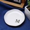 Gold Rim Monogram Letter Ring Dish A-Z Decorative Ring Holder Plate  Blogger's Recommendation