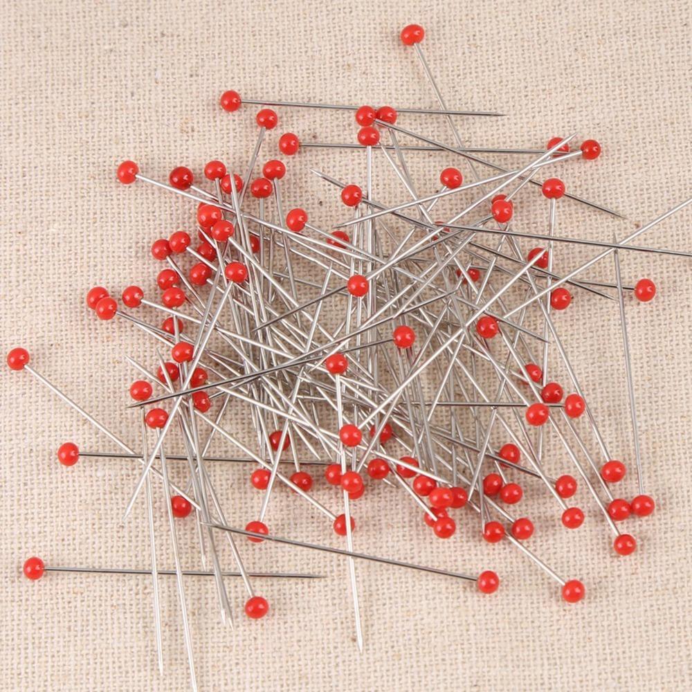 

1000pcs Multicolor Glass Ball Head Pins High Temperature Resist Straight Pins Wedding Flower S