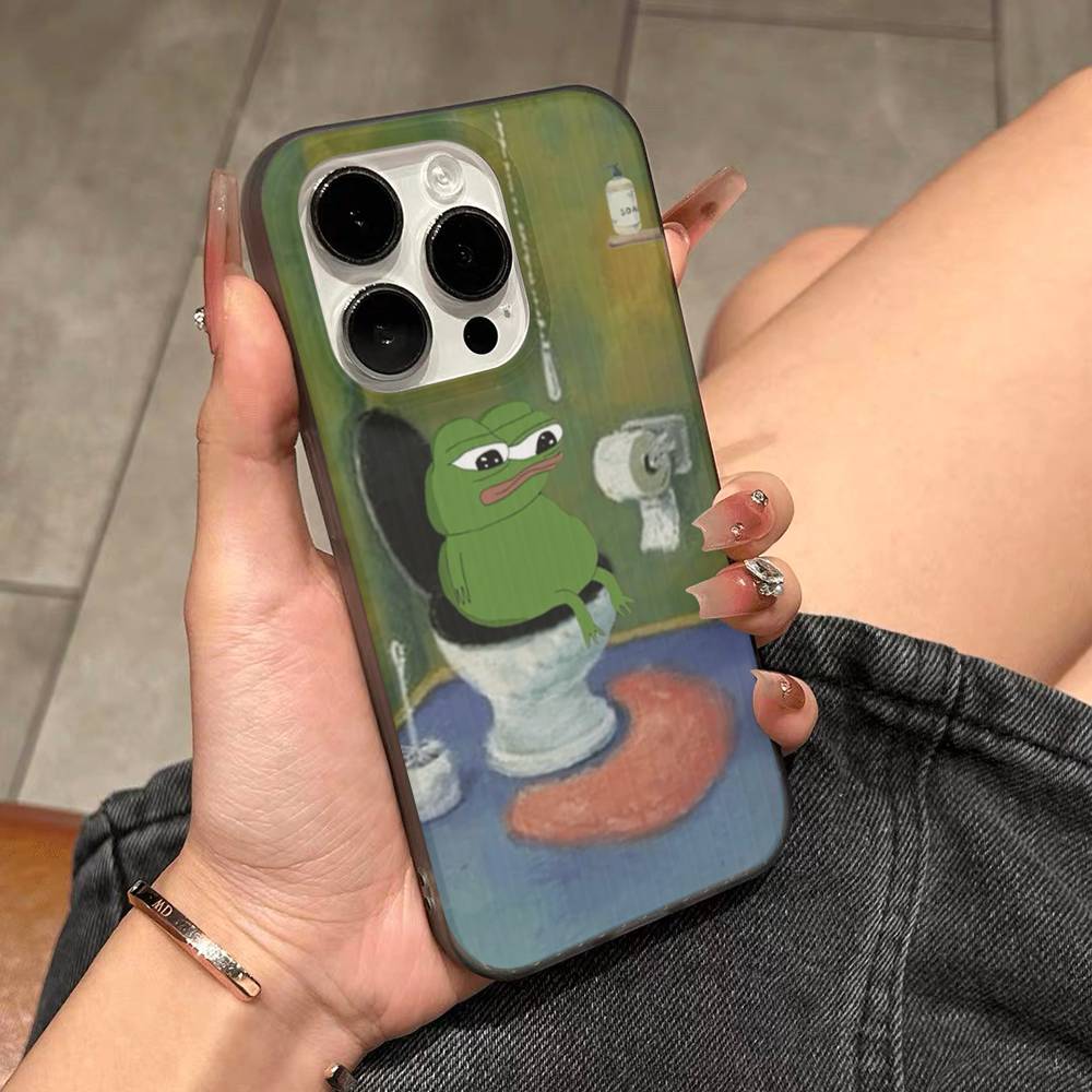 Internet Meme Sad Pepe The Frog Phone Case For IPhone 17 16 15 14 Plus 11 12 13 Pro Max Shockproof Protection Soft Back Cover