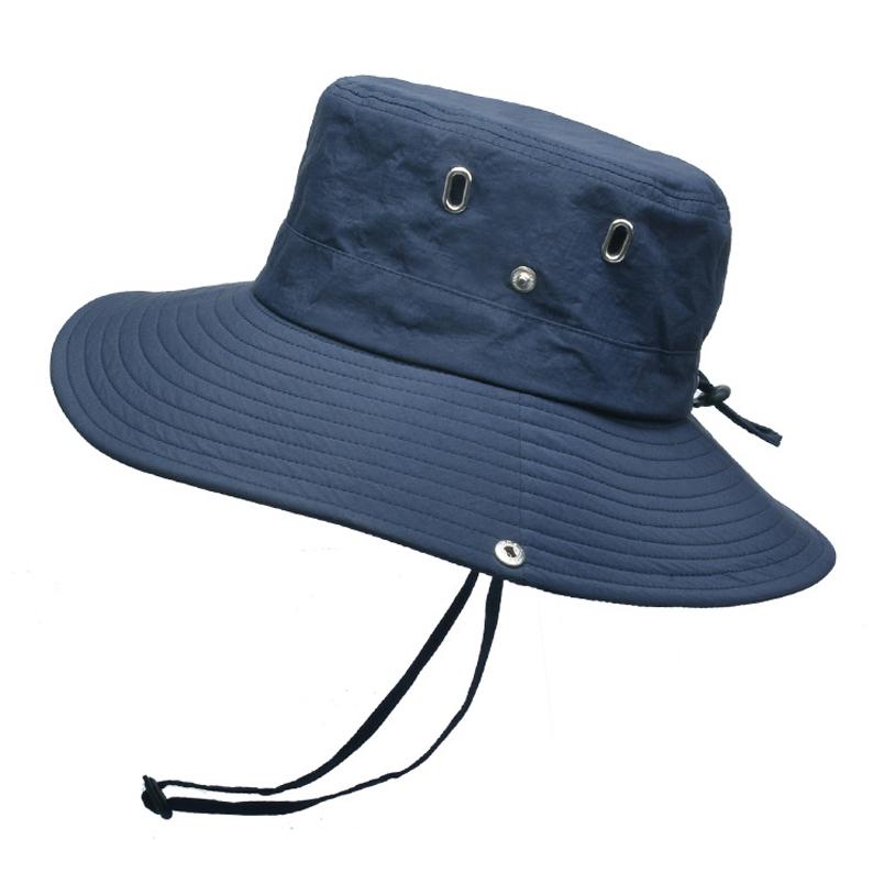 Summer Men Mesh Breathable Bucket Hat Anti-UV Fishing Hat Visors Foldable Panama Hat UV Protection Worksite Hat Sun Hat Climbing