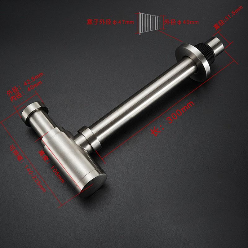 304 Stainless Steel Bathroom Siphon Sink Drain Pipe Basin Drain Siphon Nickel/Chrome Basin Bottle Trap Drain Set Accessories