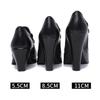 Deep Mouth Thick Heels Pumps Women Platform Shoes 2026 Pointed Toe Leather Shoes Woman High Heel Office Shoes Black Size 32-43