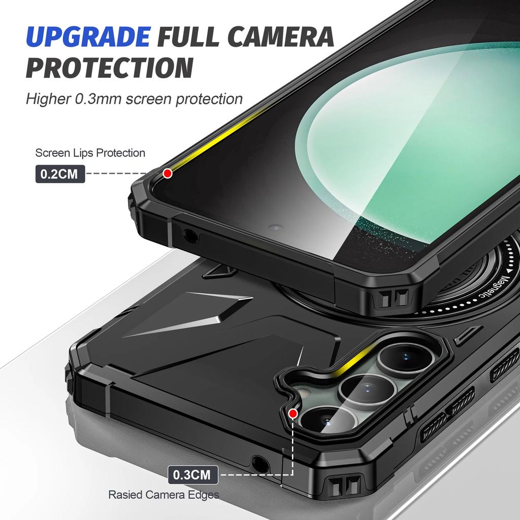Case for Samsung Galaxy S24 S23 A14 A54 A55 A34 A15 4G 5G Stand Ring Magnetic Ring Holder Protection Stands Covers