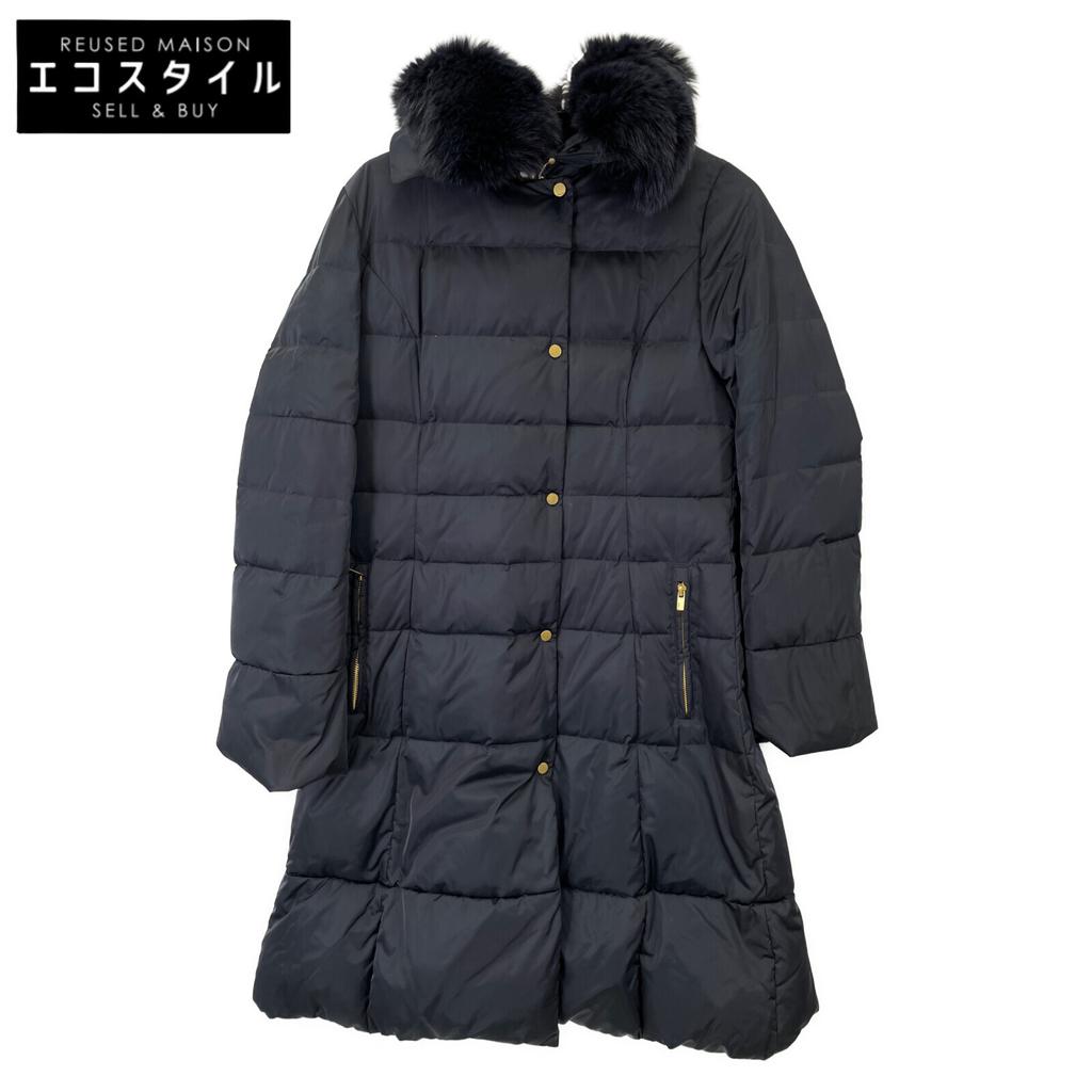EPOCA Navy Blue Fox Fur Down Coat coat 44 NavyUsed