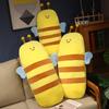 Cute Cute Bee Long Throw Pillow Plush Toy Doll Little Bee Doll Children Accompany Soothing Doll