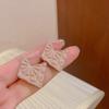 Maillard coffee color oval earrings niche simple versatile stud earrings fashion temperament high sense earrings women