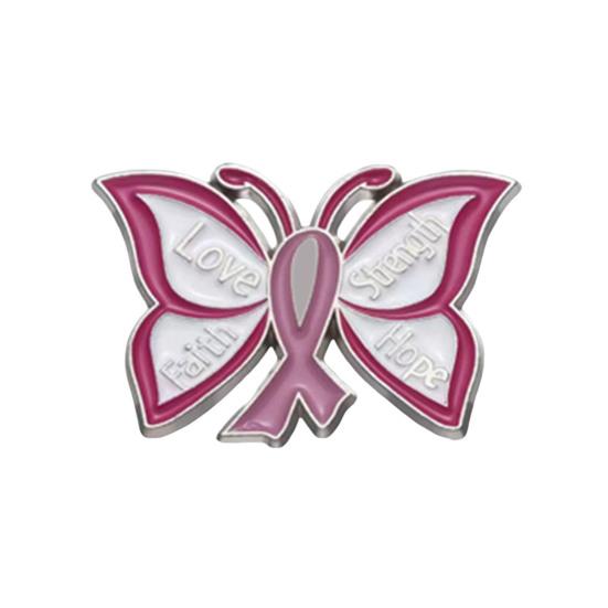 Women Brooch Enamel Butterfly Design Healing Ribbon Pin Non-Slip Buckle Scarf Badge Sweater Cardigan Bag Accessories