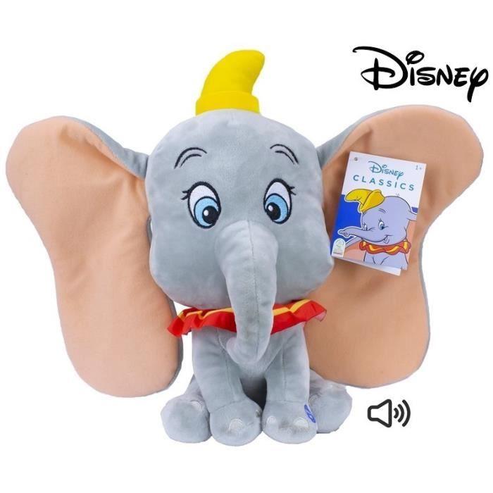 Peluche Animal Pour Bébé Dumbo 32 Cm Avec Effet Sonore, Jouet Enfant Éléphant Disney