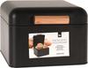Black metal bread bin 40x20 cm