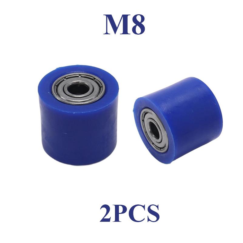 2pcs/1pair 8/10mm Wheel Tensioner Guide Drive Chain Roller Pulley For ATV CRF CR XR Enduro Motorcycle Motocross Dirt Bike