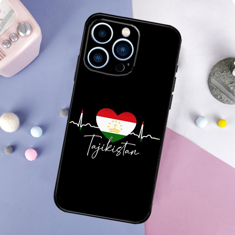 Tajikistan Flag Phone Case For iPhone 16 15 14 12 11 13 Pro Max Mini Plus X XS Max XR Back Cover