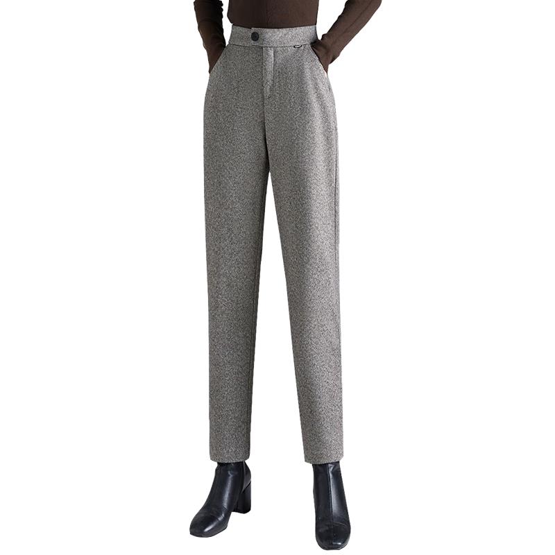 Women's High-Waist Straight-Leg Commuter Trousers