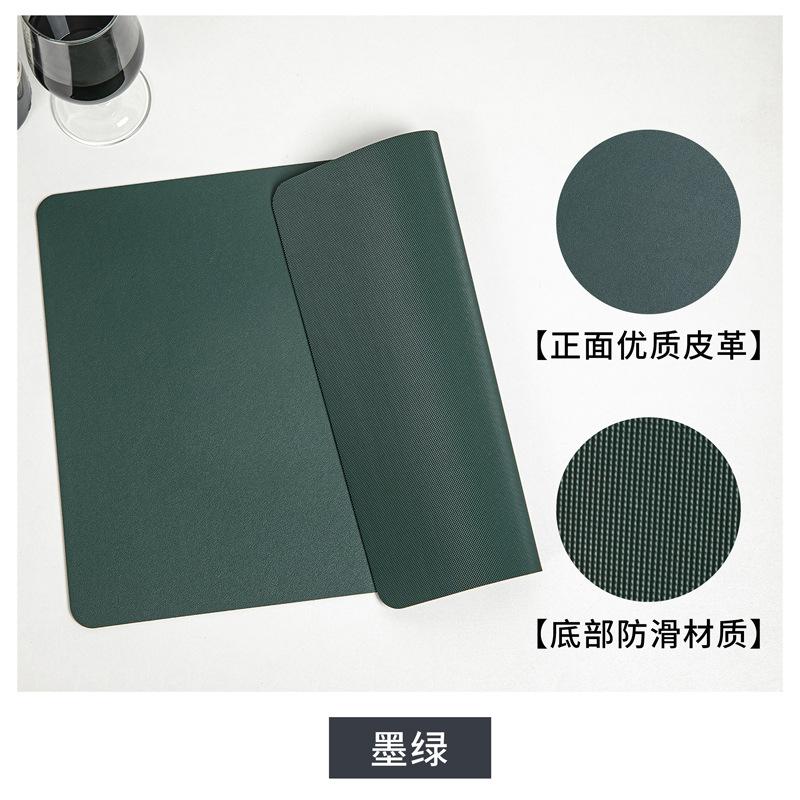 Nordic Style PVC Leather Placemats with Non Slip Bottom Waterproof Oil Resistant Heat Insulation Dining Table Mats for Home Use