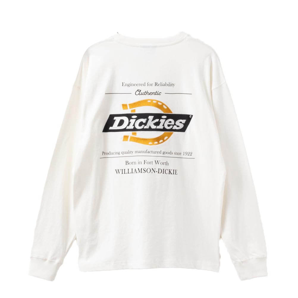 Dickies Men's Long Sleeve Crew Neck T-Shirt, White (Size S)