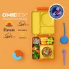 (Sunshine) - Omiebox Hot Cold Bento Box with Insulated Thermos For Kids Lunch, Sunshine