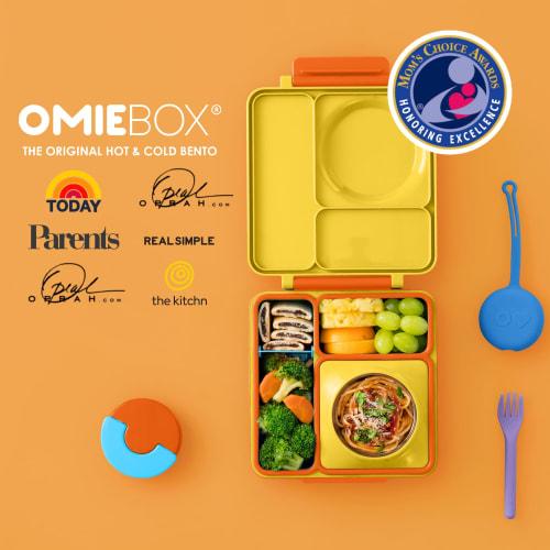 (Sunshine) - Omiebox Hot Cold Bento Box with Insulated Thermos For Kids Lunch, Sunshine
