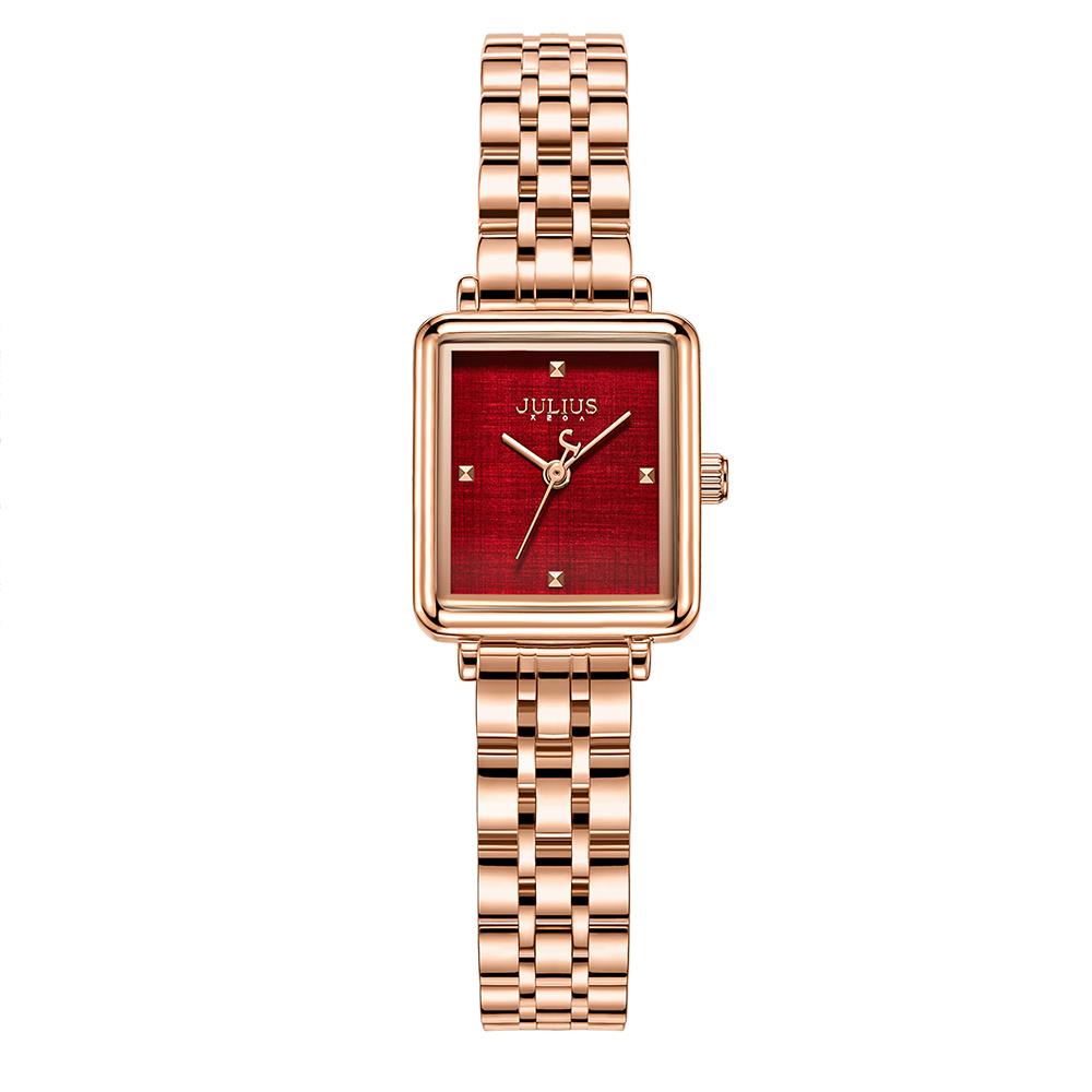 Jyullieoseu Ja-1315 Women'S Square Metal Band Wristwatch