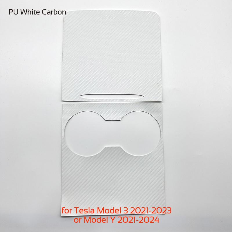 

for Tesla Model 3 Y 2021-2026 PU Leather Carbon Center Console Cover Protector Panel Protective Film Sticker Car Accessories