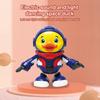Children's Space Duck Astronaut Music Light Electric Sound and Light Dance Robot Walking Swinging Interactive Toy Baby Gift