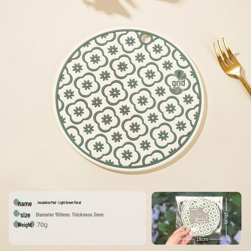 Ru Han Round Floral Heat Resistant Mats