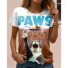 Women's T Shirt Graphic Cat Letter Vintage Stylish Classic Short Sleeve Crew Neck Regular Tops Daily Weekend Print Top Women