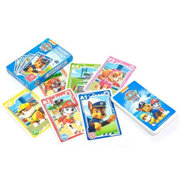 Jeu de cartes 4 en 1 Paw Patrol - Jeu de familles - Jeu de paires - Jeu d'action - Jeu de batailles