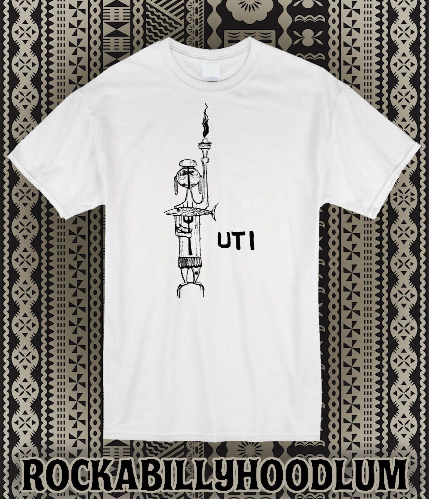 

Retro Tiki Art Tee T Shirt Polynesian Island Idol Goddess UTI Fishing S