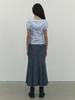 Kirsh Hotfix Trumpet Denim Skirt [Blue]