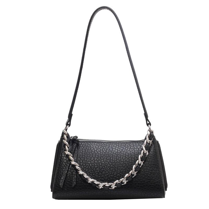 

2025 Retro Minimalist Women s Chain Tote & Crossbody Bag чёрный