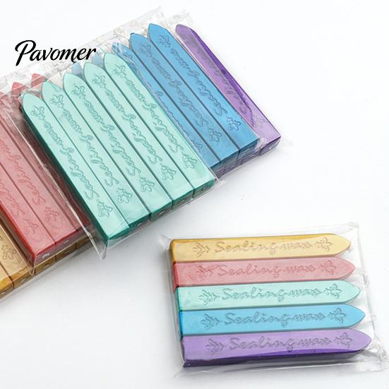 Retro Sealing Wax for Letters 5PCS Sticks, with Wicks, Classic Color Seal Stamp Accessories Strips, Envelope And Vintage Craft Decor Supplies