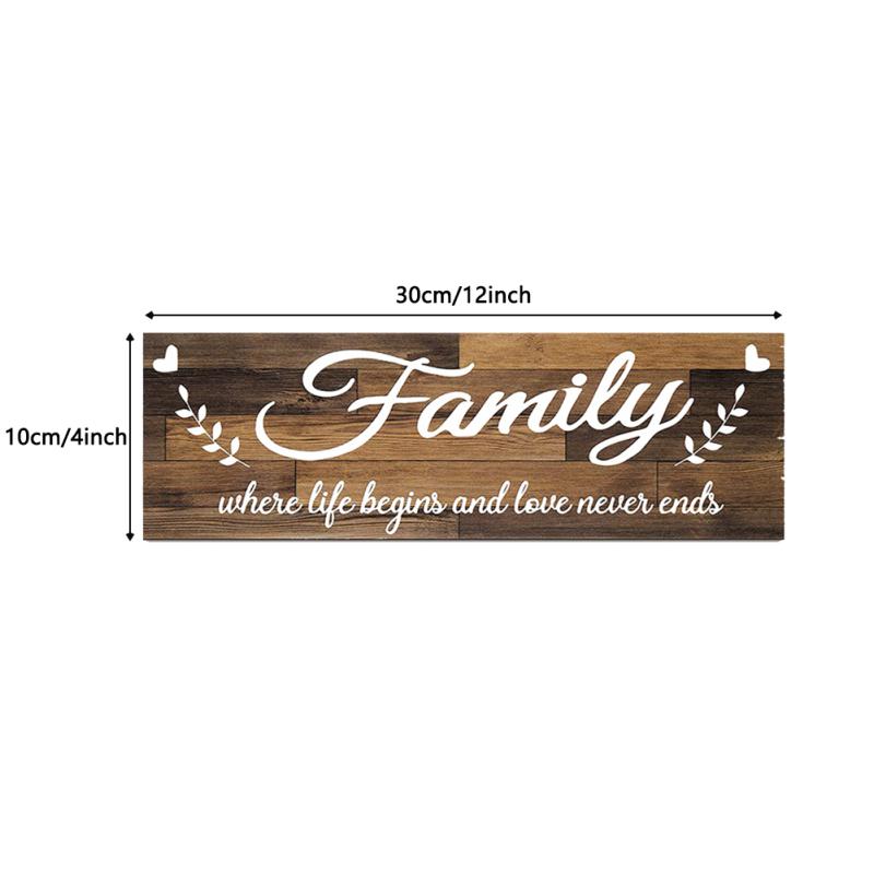 2pcs Wooden Signs Bless This Home Family Farmhouse Wall Art Decor For Bedroom Living Room Office