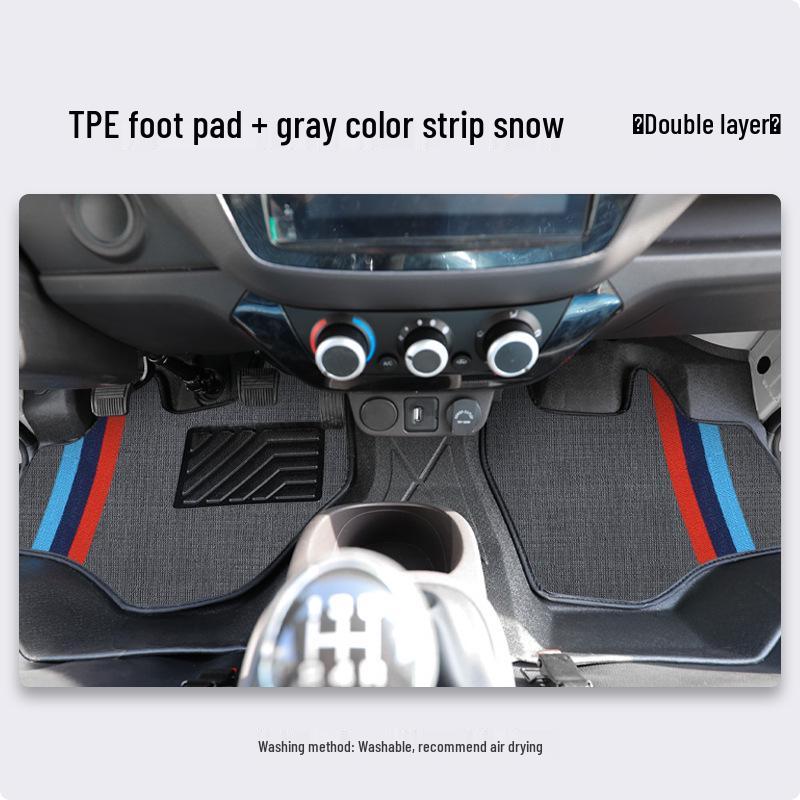 TPE Waterproof, Wear-Resistant Front Floor Mats for Foton Xiangling M1 Single-Row Flatbed Trucks