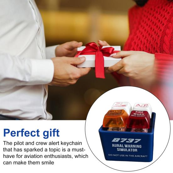 

1/2 шт. Брелок Crew Alert Симулятор попереджувального звуку Egpws з ліхтариком Реалістичний авіаційний дизайн Інструмент для зняття стресу B