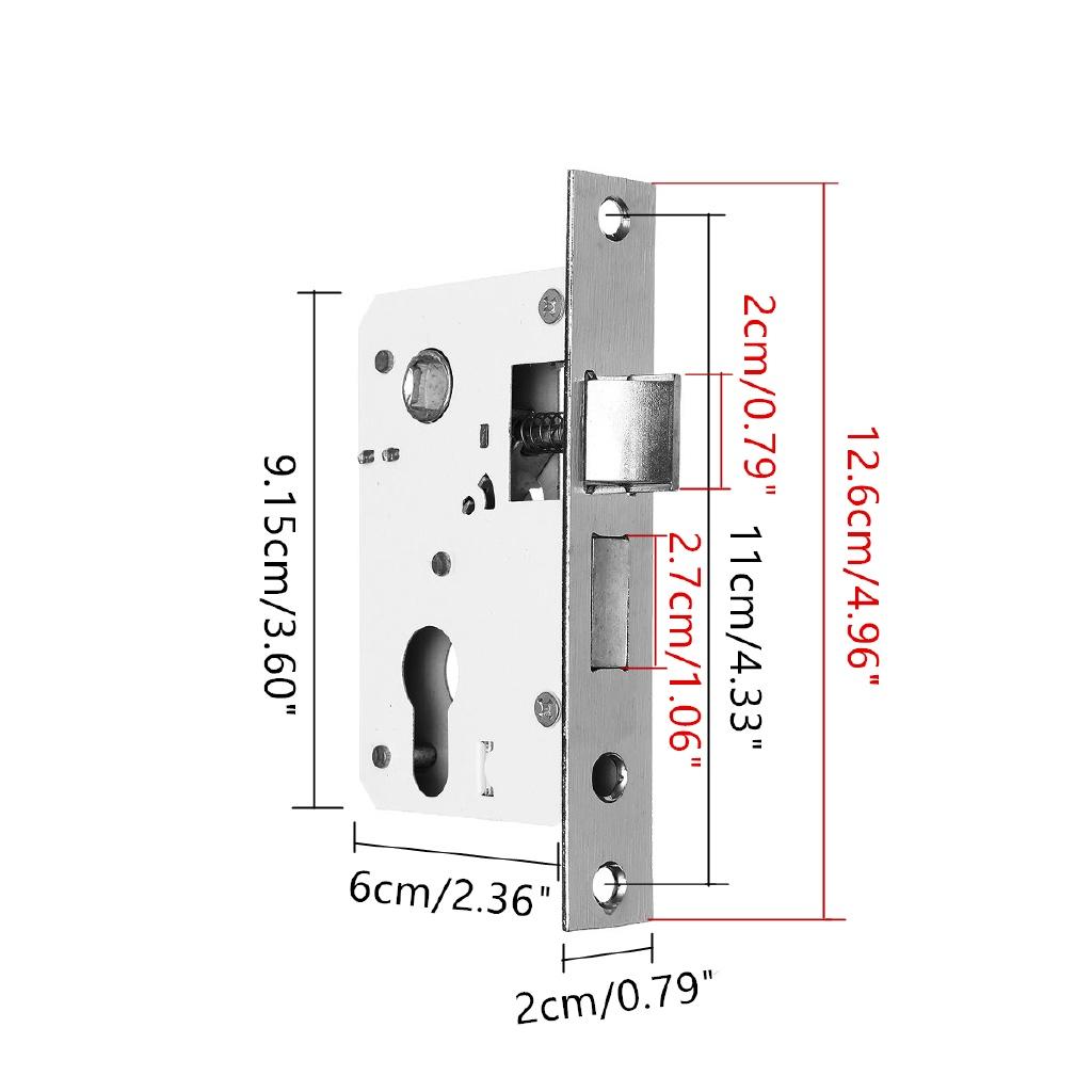Aluminiumhandtag Deadbolt Inre låsbult Låsbult Ingenjörsdörrlåssats Dörrbeslagssats Hemmakontor Säkerhet