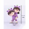 2pcs Figure & Letter Graphic ABS Car Ornament