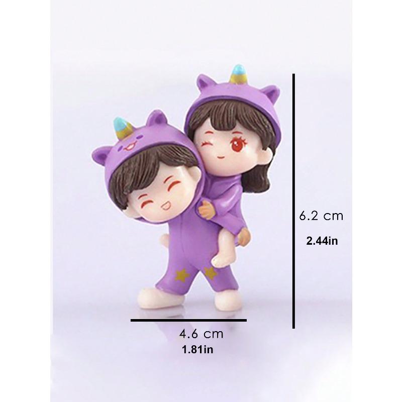 2pcs Figure & Letter Graphic ABS Car Ornament