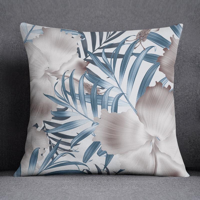 Colorful Pattern Tropical Flower Series Pillow Decorative Pillow Bedroom Sofa Car Cushion Cover Pillowcase (45cm*45cm)