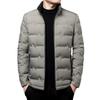 Men's Lightweight Duck Down Jacket - Stand Collar, Winter Warm, Ideal for Business & Casual Wear