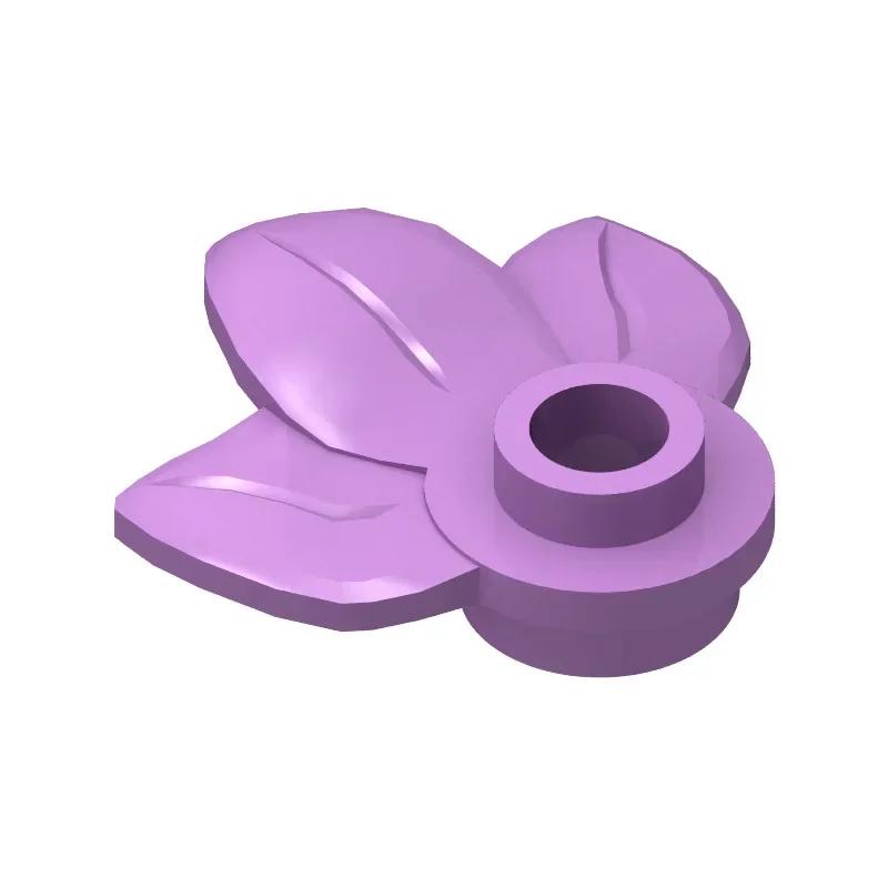 100pcs Plant leaf #32607 1x1 round brick featuring 3 leafs Building Blocks Attachments DO-IT-YOURSELF Components Works With Lego Bricks