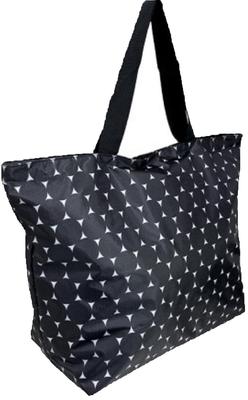 Large Capacity Tote Bag A3 Size Durable Ripstop Fabric Convenient Shoulder Strap 3 Inner 1 Outer Pocket Stylish Polka Dot Pattern X H40 X D20cm